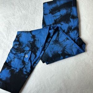 New without tags, Lululemon black and blue tie dye leggings